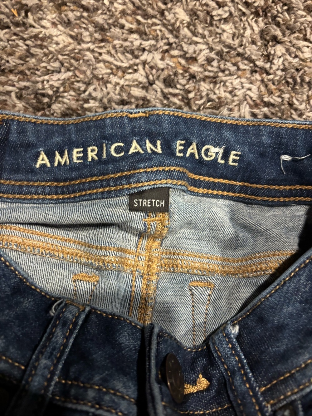 Womens American Eagle Dark Blue Kick Boot Jeans - Picture 5 of 6